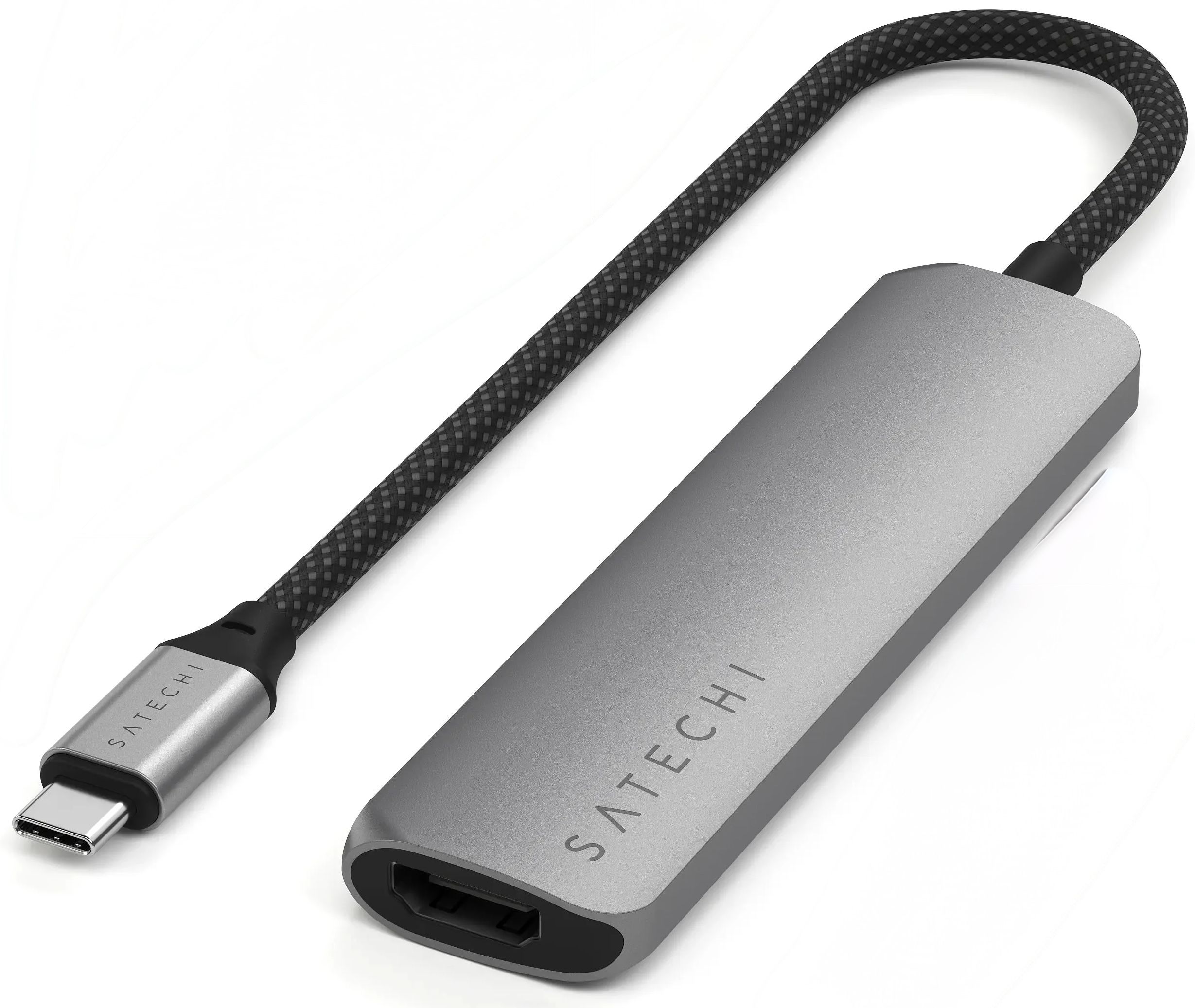 Satechi 4-in-1 USB-C Slim Multiport Adapter 4K Space Grey